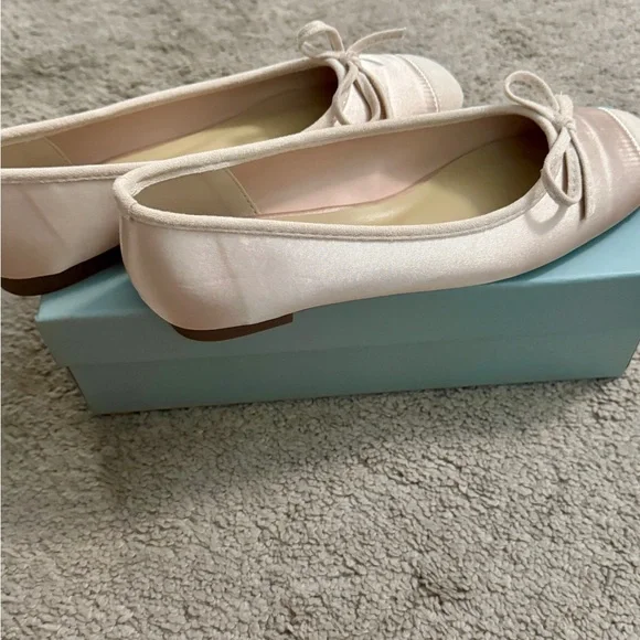 Cap-Toe Silk Ballet Flats - Picture 4 of 10